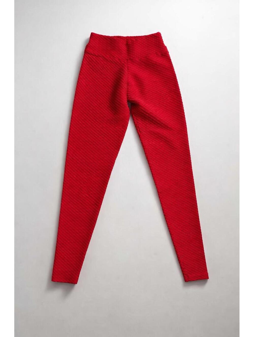 Booty By Brabants Croco Skin High-Waisted Leggings OS Red